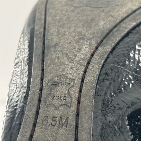 Tory Burch Caroline Black Patent Leather Ballet Flats Size 6.5 - Picture 8 of 9